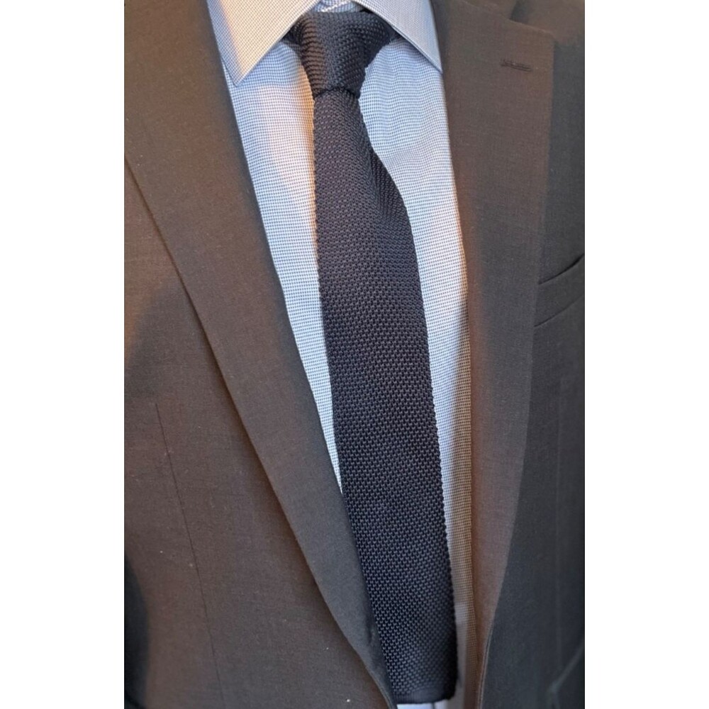 U.S. Polo Assn. Navy Knit Necktie 100% Polyester Men's Tie